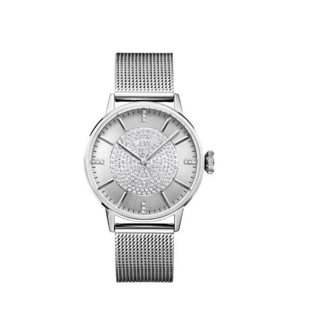 JBW Belle Stainless Steel Diamond Crystal Dress Watch, NIB